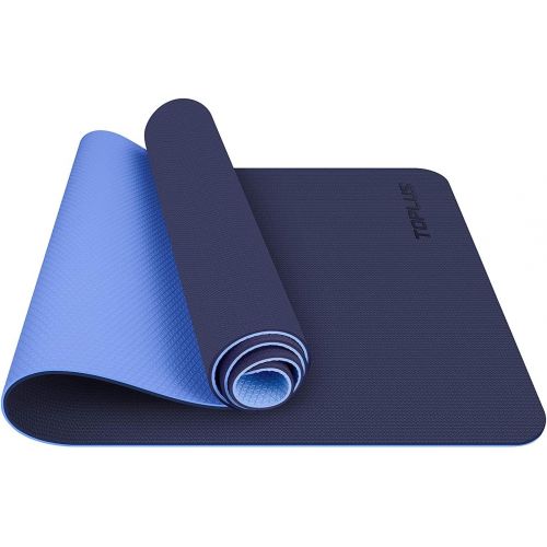  [아마존베스트]TOPLUS Gymnastikmatte, Yogamatte Yogamatte Gepolstert & rutschfest fuer Fitness Pilates & Gymnastik mit Tragegurt-183 x 61 x 0,6cm