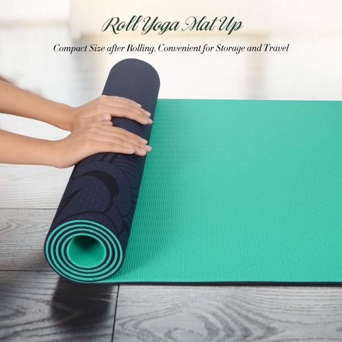  [아마존베스트]Toplus Pilates Mat, Gymnastics Mat, Yoga Mat, Non-Slip, Made of Thermoplastic Elastomer, Exercise Mat, Sports Mat for Yoga, Pilates, Fitness, 183 x 61 x 0.6 cm