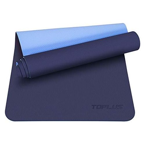  [아마존베스트]Toplus Premium Yoga Mat Made of High-quality TPE - Non-Slip Mat for Yoga, Gymnastics, Exercise, Sports, Pilates, Fitness etc. - Dimensions: L 183 cm; W 61 cm