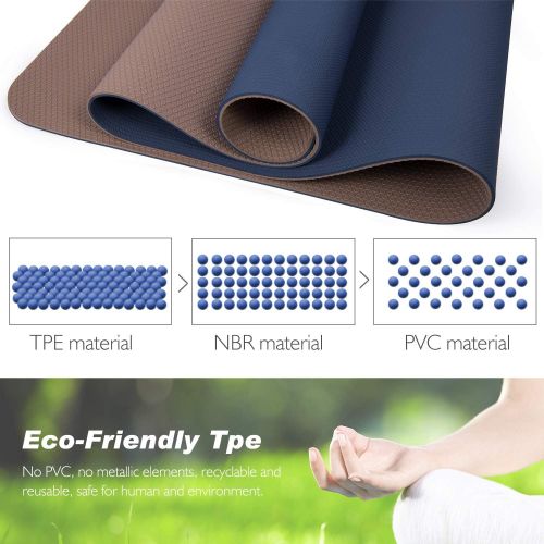  TOPLUS Yoga Mat, Luxury Designer Cooperation Natural Suede Anti-Slip Hot Yoga Mat for Yoga, Pilates and Floor Exercises-Dreamy Purple