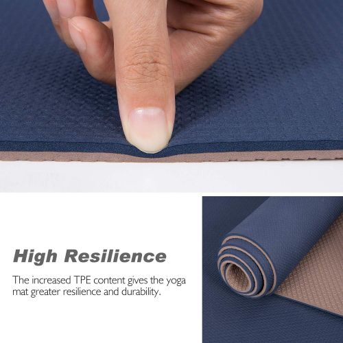  TOPLUS Yoga Mat, Luxury Designer Cooperation Natural Suede Anti-Slip Hot Yoga Mat for Yoga, Pilates and Floor Exercises-Dreamy Purple