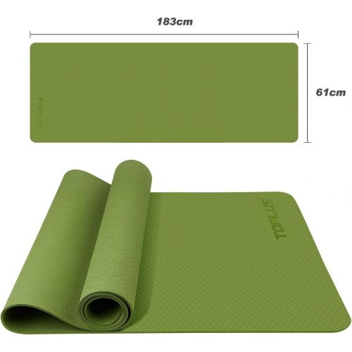  TOPLUS Yoga Mat, Luxury Designer Cooperation Natural Suede Anti-Slip Hot Yoga Mat for Yoga, Pilates and Floor Exercises-Dreamy Purple