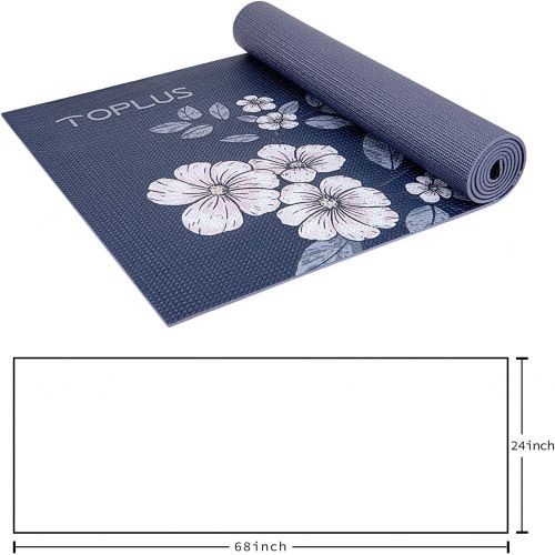  TOPLUS Yoga Mat, Luxury Designer Cooperation Natural Suede Anti-Slip Hot Yoga Mat for Yoga, Pilates and Floor Exercises-Dreamy Purple