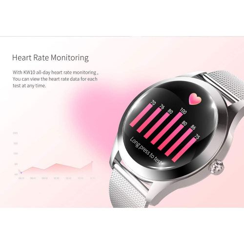  TOP-MAX Smart Watch Women Fitness Tracker Sport Tracker Band Bracelet Heart Rate Monitor Smartwatches Pedometer w/Step Calorie Counter Reminder with Health Sleep Activity Tracker f