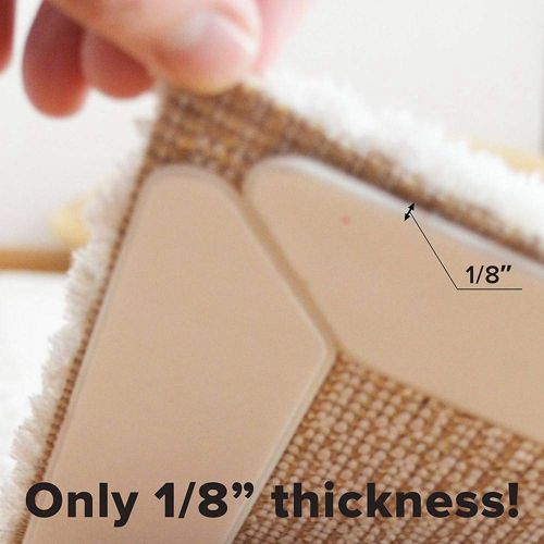  TOPTOTN Rug Grippers - Reusable Anti Slip Rug Carpet Grippers Tape(16 Pack), Advanced with Renewable Adhesive Pad Ideal Two-Sided Anti Slip Rug Pad Rug Grips for Hardwood Floors(1