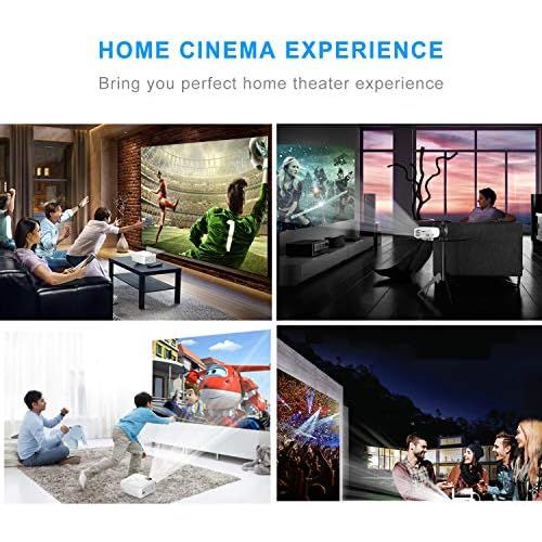  [아마존베스트]TOPVISION Mini Projector with Screen Mirroring, 4500 Lumen Home Cinema Projector Full HD 1080P Video Projector with 180 Inch Display, 60,000 Hours LCD Projector Compatible with HDM