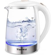 Topwit Electric Kettle Glass Electric Tea Kettle, 2L BPA-Free Hot Water kettle , Stainless Steel Inner Lid and Bottom Water Warmer, Fast Heating with Auto Shut-Off and Boil Dry Pro