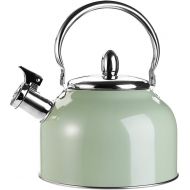 TOPZEA Tea Kettle with Handle, 3.2 Quart Stainless Steel Whistling Teapot Stove Top Tea Kettle for Heating Water, Fast Boiling Water Teakettle, Green