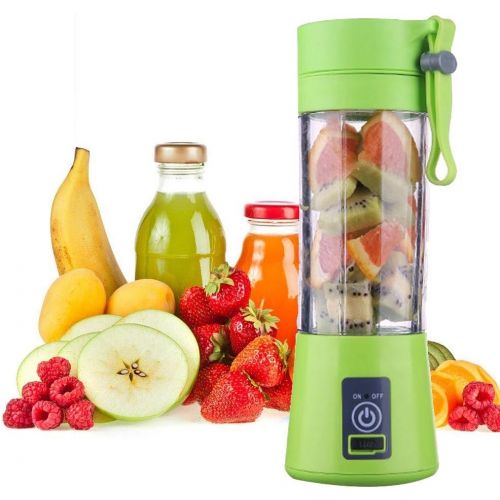  [아마존베스트]TOPmountain USB Rechargeable Juice Bowl, Mini Portable Electric 6 Sided Juice Cup Smoothies Blender Fruit Mixer - Blue