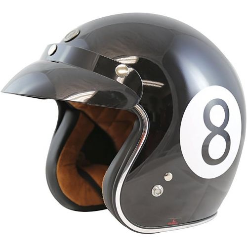  TORC Unisex-Adult Open-face Style (T50 Route 66) 34 Motorcycle Helmet with Graphic (Flying Tiger), X-Large