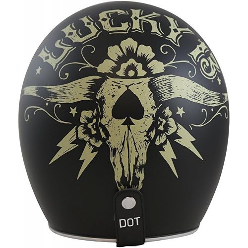  TORC Unisex-Adult Open-face Style (T50 Route 66) 34 Motorcycle Helmet with Graphic (Flying Tiger), X-Large