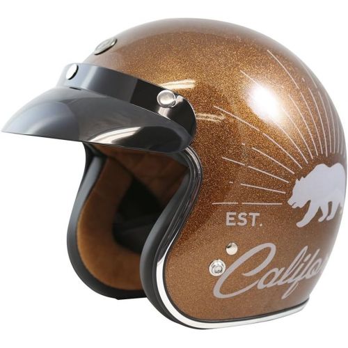  TORC Unisex-Adult Open-face Style (T50 Route 66) 34 Motorcycle Helmet with Graphic (Flying Tiger), X-Large