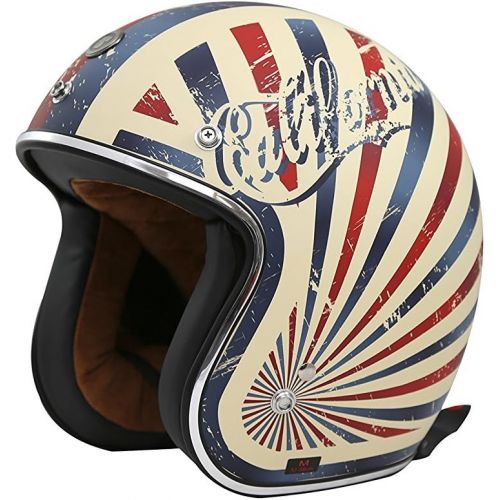  TORC Unisex-Adult Open-face Style (T50 Route 66) 34 Motorcycle Helmet with Graphic (Flying Tiger), X-Large