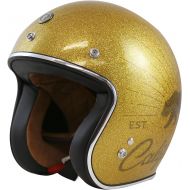 TORC (T50 Route 66) 34 Helmet with Super Flake Graphic (Gold, Large)