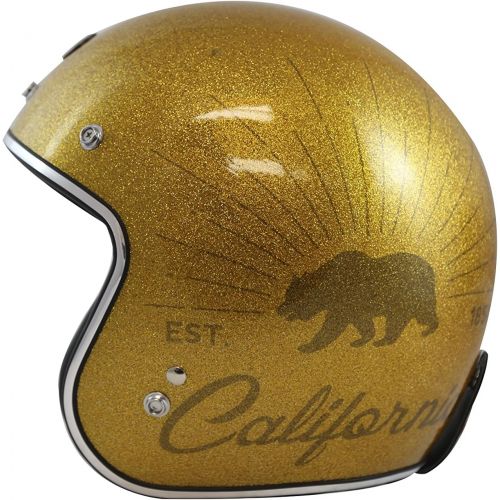  TORC (T50 Route 66) 34 Helmet with Super Flake Graphic (Gold, Large)