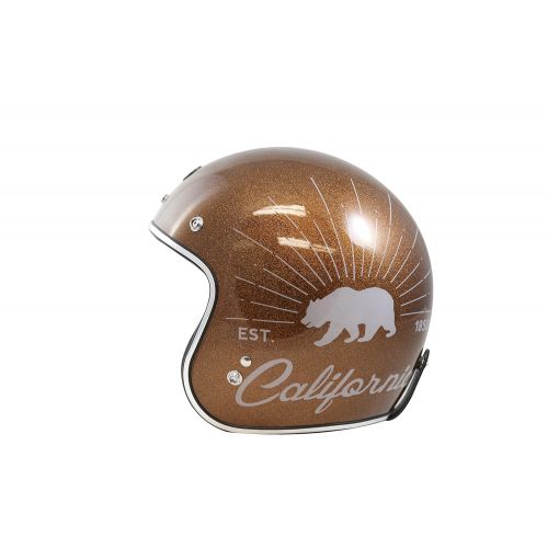  TORC T50 Route 66 Grizzly Open Face Helmet with Graphics (Rootbeer Sparkle, Medium)