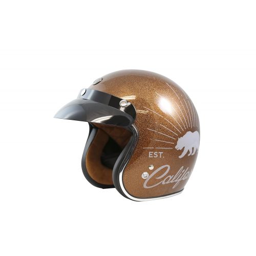  TORC T50 Route 66 Grizzly Open Face Helmet with Graphics (Rootbeer Sparkle, Medium)