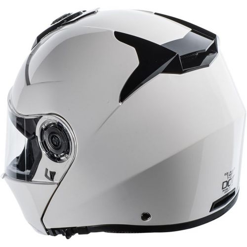  TORC T27 Avenger Full Face Modular Helmet with Rebel Star Graphics (Flat White, X-Large)