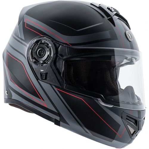  TORC T27 Avenger Full Face Modular Helmet with Rebel Star Graphics (Flat White, X-Large)