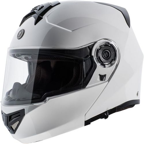  TORC T27 Avenger Full Face Modular Helmet with Rebel Star Graphics (Flat White, X-Large)