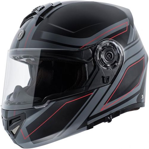  TORC T27 Avenger Full Face Modular Helmet with Rebel Star Graphics (Flat White, X-Large)