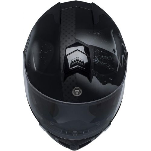  TORC T27 Avenger Full Face Modular Helmet with Rebel Star Graphics (Flat White, X-Large)