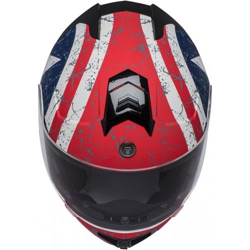  TORC T27 Avenger Full Face Modular Helmet with Rebel Star Graphics (Flat White, X-Large)