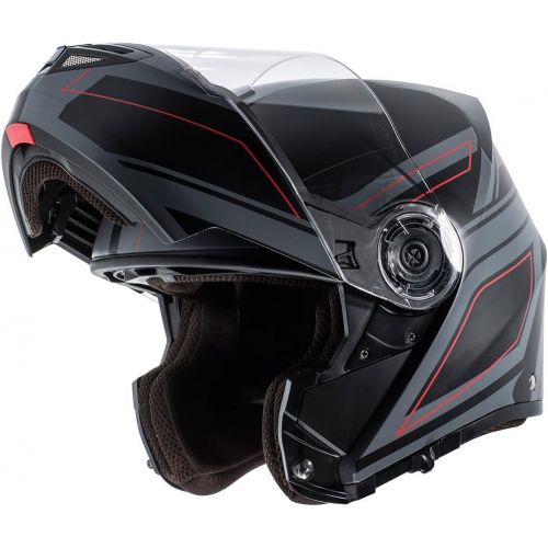  TORC T27 Avenger Full Face Modular Helmet with Rebel Star Graphics (Flat White, X-Large)