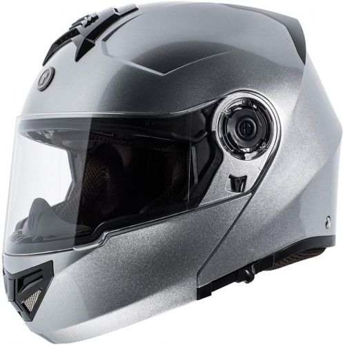  TORC T27 Avenger Full Face Modular Helmet with Rebel Star Graphics (Flat White, X-Large)