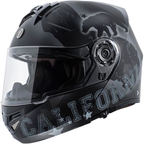  TORC T27 Avenger Full Face Modular Helmet with Rebel Star Graphics (Flat White, X-Large)