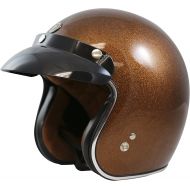 TORC (T50 Route 66) 34 Helmet with Super Flake Speciality Paint (Root Beer Brown, Large)