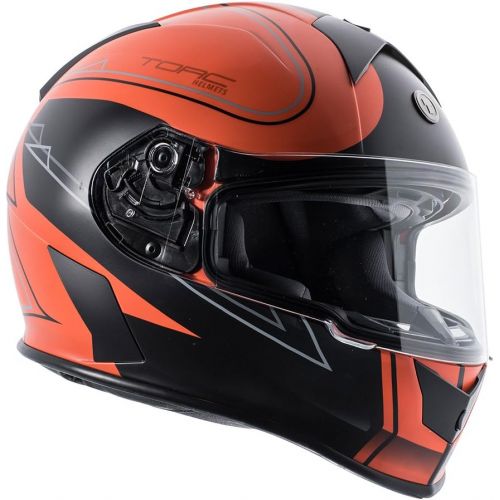  TORC Torc T14B Blinc Loaded Stryker Mako Full Face Helmet (Flat Orange with Graphic, Medium)