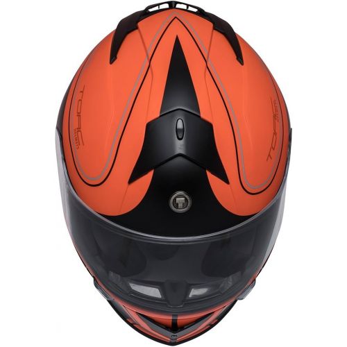  TORC Torc T14B Blinc Loaded Stryker Mako Full Face Helmet (Flat Orange with Graphic, Medium)