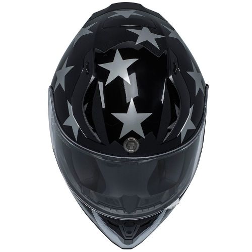  TORC T15B Bluetooth Integrated Full Face Motorcycle Helmet With Graphic (Gloss Black Captain Shadow,Medium)