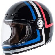 TORC T1 Retro Unisex-Adult Full-Face-Helmet-Style Motorcycle Helmet (Gloss Black,Medium), 1 Pack