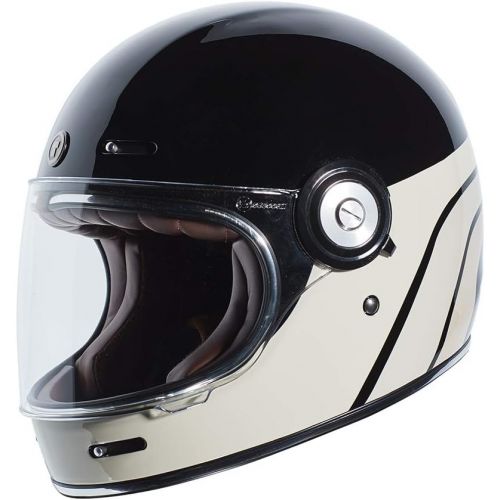  TORC T1 Retro Unisex-Adult Full-Face-Helmet-Style Motorcycle Helmet (Gloss Black,Medium), 1 Pack