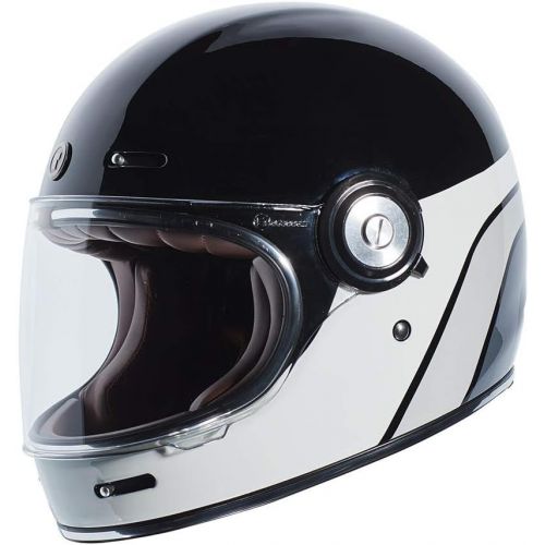  TORC T1 Retro Unisex-Adult Full-Face-Helmet-Style Motorcycle Helmet (Gloss Black,Medium), 1 Pack