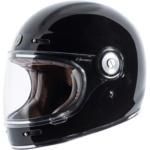  TORC T1 Retro Unisex-Adult Full-Face-Helmet-Style Motorcycle Helmet (Gloss Black,Medium), 1 Pack