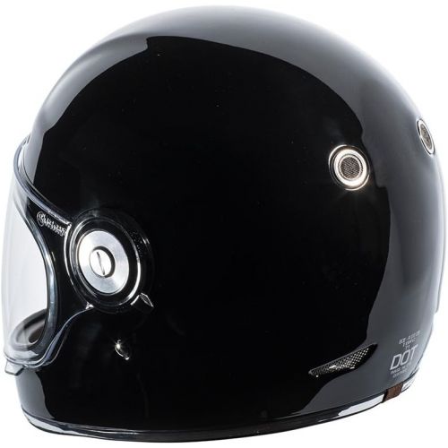  TORC T1 Retro Unisex-Adult Full-Face-Helmet-Style Motorcycle Helmet (Gloss Black,Medium), 1 Pack