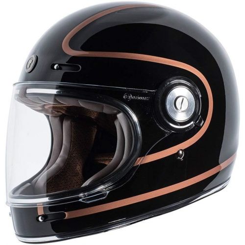  TORC T1 Retro Unisex-Adult Full-Face-Helmet-Style Motorcycle Helmet (Gloss Black,Medium), 1 Pack