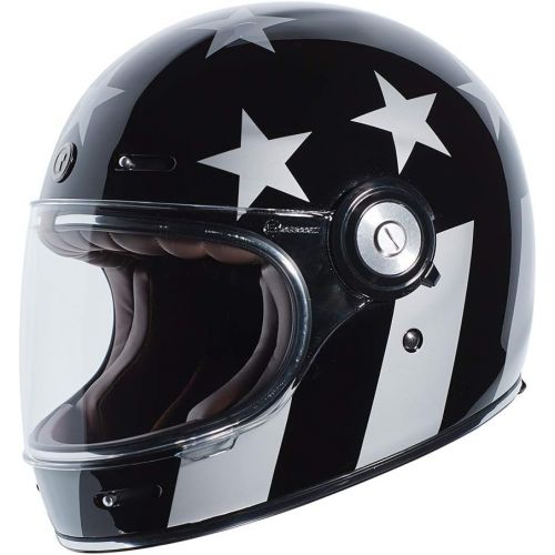  TORC T1 Retro Unisex-Adult Full-Face-Helmet-Style Motorcycle Helmet (Gloss Black,Medium), 1 Pack