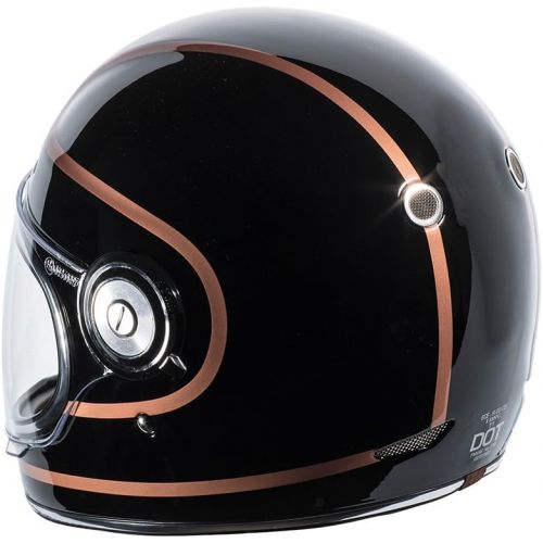  TORC T1 Retro Unisex-Adult Full-Face-Helmet-Style Motorcycle Helmet (Gloss Black,Medium), 1 Pack