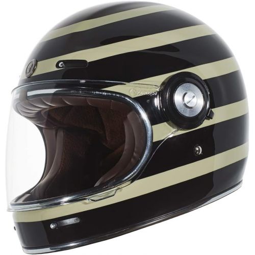  TORC T1 Retro Unisex-Adult Full-Face-Helmet-Style Motorcycle Helmet (Gloss Black,Medium), 1 Pack