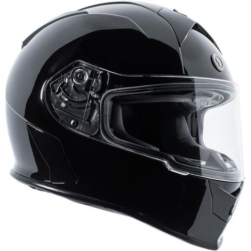  TORC Torc T14B Bluetooth Integrated Mako Full Face Helmet with Flag Graphic (Flat Black, Large)