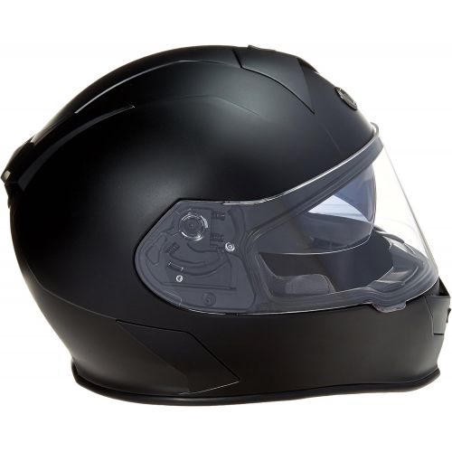  TORC Torc T14B Bluetooth Integrated Mako Full Face Helmet with Flag Graphic (Flat Black, Large)