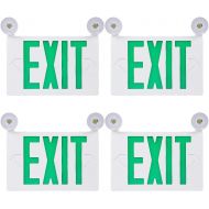[아마존 핫딜]  [아마존핫딜]TORCHSTAR Green LED Exit Sign with UL Listed Emergency Light, AC 120V/277V, Battery Included, Top/Side/Back Mount Sign Light, for Hotels, Restaurants, Shopping Malls, Hospitals, Pa