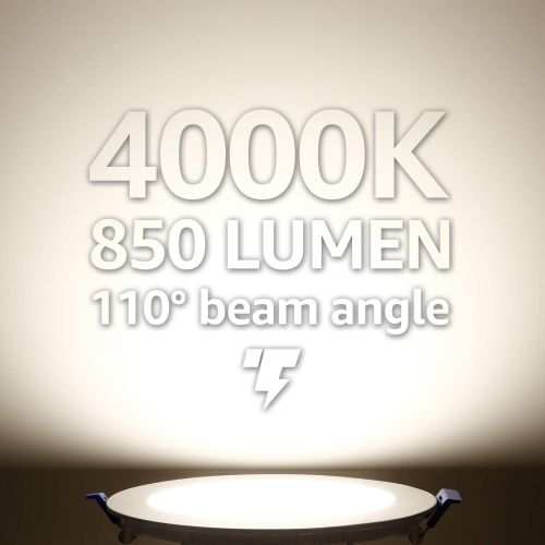  [아마존 핫딜] [아마존핫딜]TORCHSTAR 6 Inch LED Slim Recessed Lighting with Junction Box, 12W 100W Eqv. 850lm Dimmable Wafer Downlight, ETL & Energy Star Certified, 4000K Cool White, Pack of 6