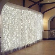 [아마존 핫딜] [아마존핫딜]TORCHSTAR 304 LEDs 9.8FT × 9.8FT Window Curtain Light, Extendable String Light Kit, 6000K Pure White, 8 Modes Fairy Lights for Party, Wedding, Restaurant, Festival, Hotel, Bar, Hom