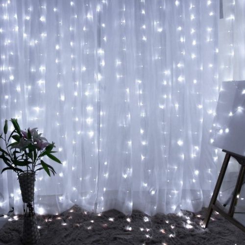  [아마존 핫딜] [아마존핫딜]TORCHSTAR 304 LEDs 9.8FT × 9.8FT Window Curtain Light, Extendable String Light Kit, 6000K Pure White, 8 Modes Fairy Lights for Party, Wedding, Restaurant, Festival, Hotel, Bar, Hom