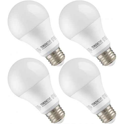  [아마존 핫딜] TORCHSTAR 15W Garage Door Opener LED Bulb, 100W Equivalent LED A19 Light Bulb, 1600lm Ultra-Bright 5000K Daylight, Non-Dimmable, E26 Base, UL-Listed, Damp Location Rated, Pack of 4